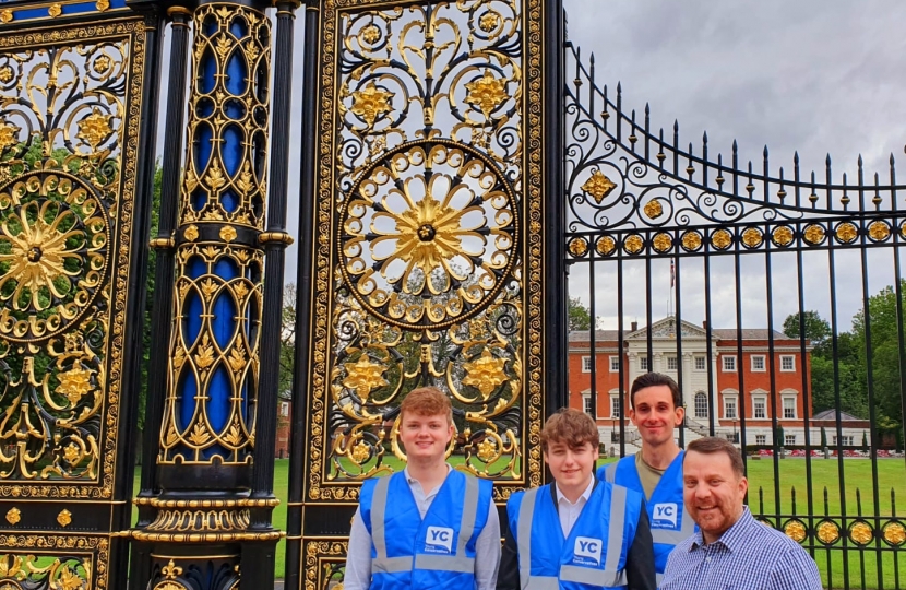 Warrington YC members outside the iconic Golden Gates